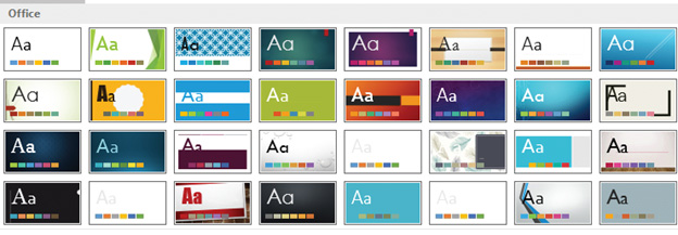The accompanying figure is the _____ in Microsoft PowerPoint 2016. ​   A) themes gallery B) layout gallery C) animation gallery D) transition gallery