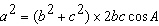 <strong>What is the Law of Cosines?</strong> A) B) C) D)