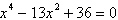 Find all the real solutions of the following equation by first rewriting the equation as a quadratic equation.   A)    B)    C)    D)    E)   