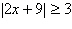 Use interval notation to express the solution set of the inequality below.   A)    B)    C)    D)    E)   