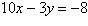 Find the x - and y -intercepts of the graph of the following equation.   A) x -int:   ; y -int:   B) x -int:   ; y -int:   C) x -int:   ; y -int:   D) x -int:   ; y -int:   E) x -int:   ; y -int:  
