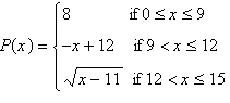 For the piecewise-defined function below, find   .   A) 8 B)    C) 2 D)    E) 0