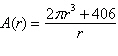 A cylindrical soft drink can is to be made so that it will have a volume of 203 milliliters. If r is the radius of the can in centimeters, then the total surface area A of the can is given by the rational function   . Does the graph of A have a slant asymptote?