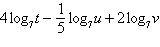 Write the expression below as a single logarithm with a coefficient of 1. Assume all variable expressions represent positive real numbers.   A)    B)    C)    D)    E)   