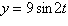 Find the amplitude, period, and frequency of the simple harmonic motion.   A) amplitude = 9, period = p , frequency =   B) amplitude = 9, period =   , frequency = p C) amplitude = 9, period =   , frequency =   D) amplitude = 2, period = 2 p , frequency =   E) amplitude = 2, period =   , frequency = 2 p