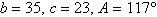 Find the third side of the triangle. Round answer to the nearest whole number.   A) a = 32 B) a = 50 C) a = 46 D) a = 42 E) a = 28