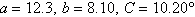 Find the third side of the triangle. Round answer to two decimal places.   A) c = 10.90 B) c = 16.79 C) c = 4.56 D) c = 13.48 E) c = 14.66