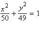 Find the vertices and foci of the ellipse given by the equation.   A) vertices:   B) vertices:   C) vertices:   D) vertices:   E) vertices:  