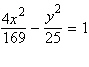 Find the vertices, foci, and asymptotes for the hyperbola given by the equation.   A) vertices:   , foci:   , asymptotes:   B) vertices:   , foci:   , asymptotes:   C) vertices:   , foci:   , asymptotes:   D) vertices:   , foci:   , asymptotes:   E) vertices:   , foci:   , asymptotes:  