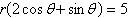 Find a rectangular form of the equation   . A)    B)    C)    D)    E)   