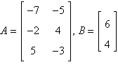 If possible, find AB .   A)    B) not possible C)    D)    E)   