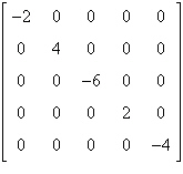 Use the matrix capabilities of a graphing utility to find the determinant of the matrix   . A) -384 B) -32 C) -48 D) 128 E) -64