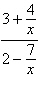 Simplify the following complex fraction.   A)    B)    C)    D)    E)   