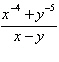 Simplify the following algebraic fraction. Write the answer with positive exponents.   A)    B)    C)    D)    E)   