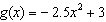 The graphs of   and   are shown below. Find the value(s)  of x for which   .   A)  -2.4 and 0.8 B)  0.8 C)  -2.4 and -11.7 D)  -2.4 E)  -11.7 and 1.3