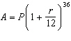 The amount of an investment A after 36 months can be modeled by the formula   where P is the initial investment amount and r % is the interest rate. If Marcus invests $2000 in this account with an interest rate of 3.7500%, how much money will be in the account at the end of 36 months? (Rounded to the nearest hundredths)  A)  $7,526.65 B)  $2,006.25 C)  $2000 D)  $72,225.00 E)  $2,237.75