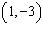 Find the equation of a line that passes through the points   and   . A)  y =   x +   B)  y =   +   x C)  y =   +   x D)  y =   x E)  y =   +   x