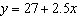 <strong>After taking a bath you begin to drain the water from the bathtub. The water drains at 2.5 gallons per minute. After 9 minutes, there are 27 gallons of water remaining. Which one of the following linear equations describe the number of gallons of water in the tub relative to the number of minutes since you began draining the tub?</strong> A) B) C) D) E)