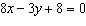 For the linear equation   , find the slope of the line. A)    B)  8 C)  -8 D)    E)  24