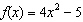 Using the function   , determine the average rate of change of the function between   and   . A)    B)  95 C)    D)  -1 E)  96
