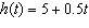 A beanstalk grows at a constant rate. The beanstalk s height (inches)  as a function of time (days)  is modeled by   . What is the beanstalk s initial height? A)  5.5 inches B)  5 inches C)  0.5 inches D)  0 inches E)  Not enough information