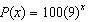 <strong>A town starts with 100 people and grows by 9% per year, with x representing the number of years. Which of the following functions model this behavior?</strong> A) B) C) D) E)