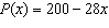 <strong>A town starts with 200 people and declines by 28% per year, with x representing the number of years. Which of the following functions model this behavior?</strong> A) B) C) D) E)
