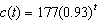 The amount of caffeine (in milligrams)  left in an adult body t hours after drinking a 16 oz. coke is modeled by   . What is the one-minute decay factor (rounded to the nearest thousandth? A)  0.016 B)  0.999 C)  0.930 D)  0.957 E)  1.011