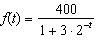 The function   is a model for the number of cars allowed in a parking lot during a special event, where t is measured in hours. What is the initial value for the function f ? A)  100 B)  200 C)  300 D)  400 E)  Not enough information