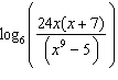 <strong>Which one of the following is the correct combination of the logarithm in simplified form?</strong> A) B) C) D) E)