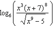 <strong>Which one of the following is the correct combination of the logarithm in simplified form?</strong> A) B) C) D) E)