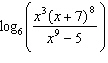 <strong>Which one of the following is the correct combination of the logarithm in simplified form?</strong> A) B) C) D) E)