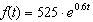For the exponential model   , what is the instantaneous growth or decay rate. A)  82.2% B)  182.2% C)  2.7% D)  60% E)  0.6%