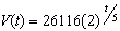 <strong>On August 21, 2009, the World Health Organization announced its prediction that the number of new cases of H1N1 (swine flu) virus would double every 5 days for several months. As of July 27, 2009, the number of new cases was 26116. Which one of the following exponential functions model the growth of this virus?</strong> A) B) C) D) E)