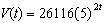 <strong>On August 21, 2009, the World Health Organization announced its prediction that the number of new cases of H1N1 (swine flu) virus would double every 5 days for several months. As of July 27, 2009, the number of new cases was 26116. Which one of the following exponential functions model the growth of this virus?</strong> A) B) C) D) E)
