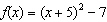 Express   in the general form of a quadratic function. A)    B)    C)    D)    E)   