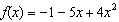 Find the minimum value and the corresponding x -value at which the minimum occurs for the function   . A)  Minimum value of 5 occurs when   B)  Minimum value of   occurs when     C)  Minimum value of   occurs when     D)  Minimum value of 1 occurs when   E)  Minimum value of 1 occurs when    