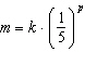 Suppose that   is directly proportional to the 5th power of   . Which one of the following equations expresses this proportionality? . A)    B)    C)    D)    E)   