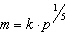 Suppose that   is directly proportional to the 5th power of   . Which one of the following equations expresses this proportionality? . A)    B)    C)    D)    E)   