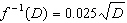 <strong>The stopping distance of a car after the brakes have been applied is directly proportional to the square of the speed . The stopping distance of a car on dry asphalt is given by the function , where is measured in mi/h. Which one of the following is the inverse function of ?</strong> A) B) C) D) E)