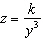 Suppose that   is inversely proportional to the cube root of   . Which one of the following is an equation that expresses this statement? A)    B)    C)    D)    E)   