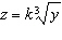 Suppose that   is inversely proportional to the cube root of   . Which one of the following is an equation that expresses this statement? A)    B)    C)    D)    E)   