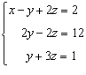 Solve the system of linear equations.   A)    B)    C)  No solution D)    E)   