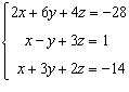 Solve the system of linear equations.   A)    B)  No solution C)  Infinitely many solutions D)    E)   