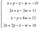 Find the solution of the system of linear equations described by the following matrix. Round to nearest hundredth.   A)    B)  No solution C)    D)  Infinitely many solutions E)   