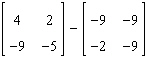 Perform the matrix operation as indicated.   A)    B)  None of the above C)    D)    E)   