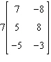 Perform the matrix operation as indicated.   A)    B)    C)  Not possible D)    E)   