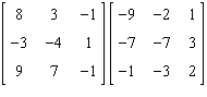 Perform the matrix operation as indicated.   A)    B)    C)    D)    E)  Not possible
