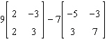 Perform the matrix operation as indicated.   A)    B)  Not possible C)    D)    E)   
