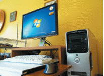   The accompanying figure is an example of a(n)  ____ computer. A)  all-in-one B)  notebook C)  tower D)  netbook
